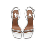 Load image into Gallery viewer, Silver Crystal Thorns Cross Strap Heel Sandals
