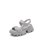 Load image into Gallery viewer, Silver Crystal-embellished Sporty Sandals
