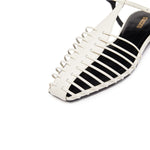 Load image into Gallery viewer, White Leather Multi Strap Flats
