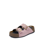 Load image into Gallery viewer, Pink Double strap Suede Sandals
