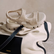 Rose Gold Crystal-embellished Sporty Sandals