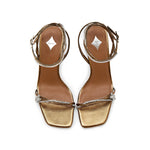 Load image into Gallery viewer, Bronze Crystal Thorns Cross Strap Heel Sandals
