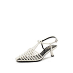 Load image into Gallery viewer, White Leather Multi Strap Pumps
