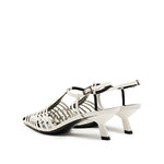 Load image into Gallery viewer, White Leather Multi Strap Pumps
