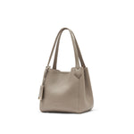 Load image into Gallery viewer, Taupe Leather Bucket Handbags
