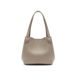 Taupe Leather Bucket Handbags