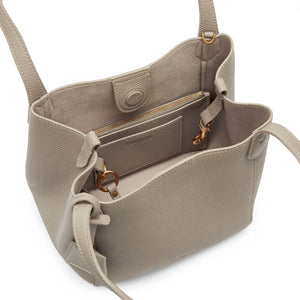 Taupe Leather Bucket Handbags