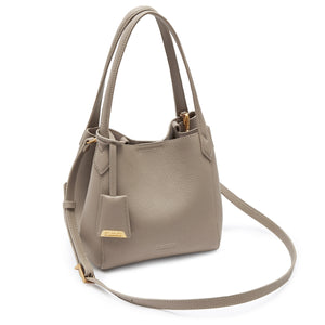 Taupe Leather Bucket Handbags