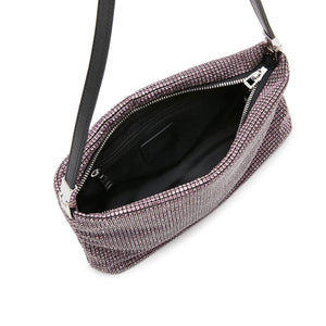 Purple Crystal Drape Shoulder Bags