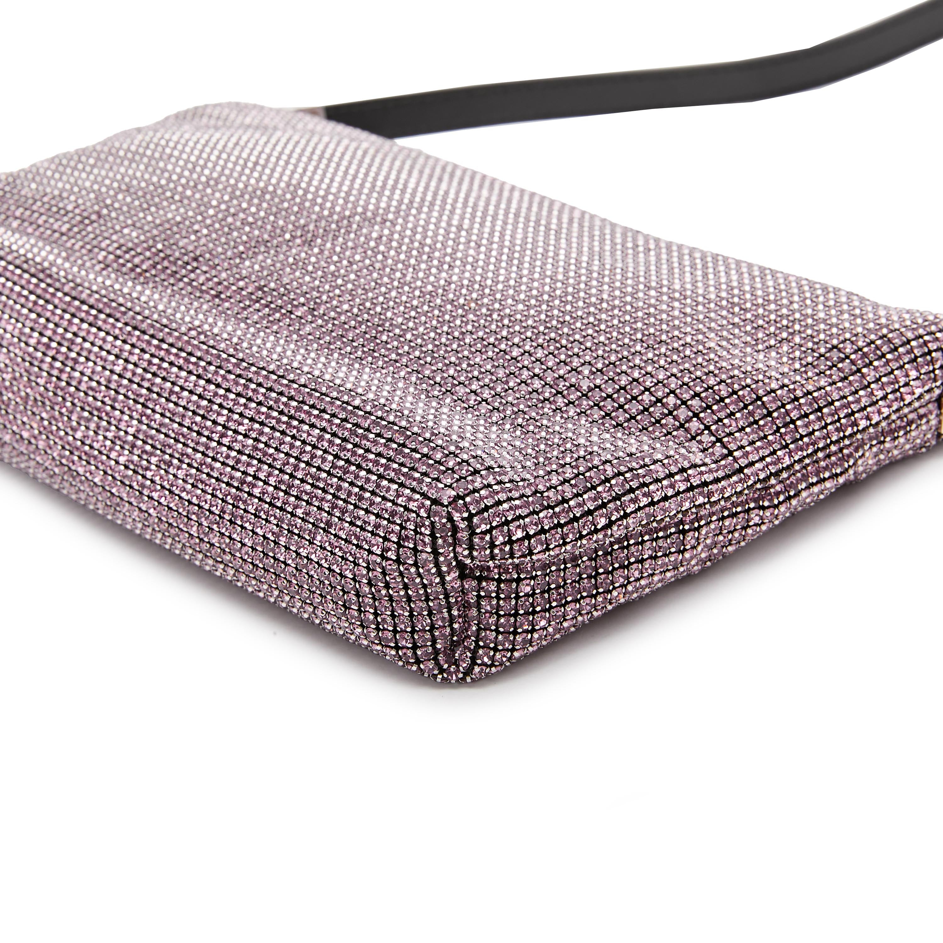 Purple Crystal Drape Shoulder Bags