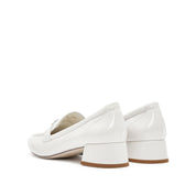 Beige Classic Signature Patent Loafers