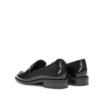 Load image into Gallery viewer, Black Signature Golden Leaf Penny Loafers
