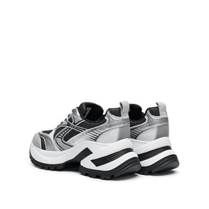 Sliver- Grey Meshed Chunky Sneakers