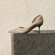 Brown Suede Tassel Pumps