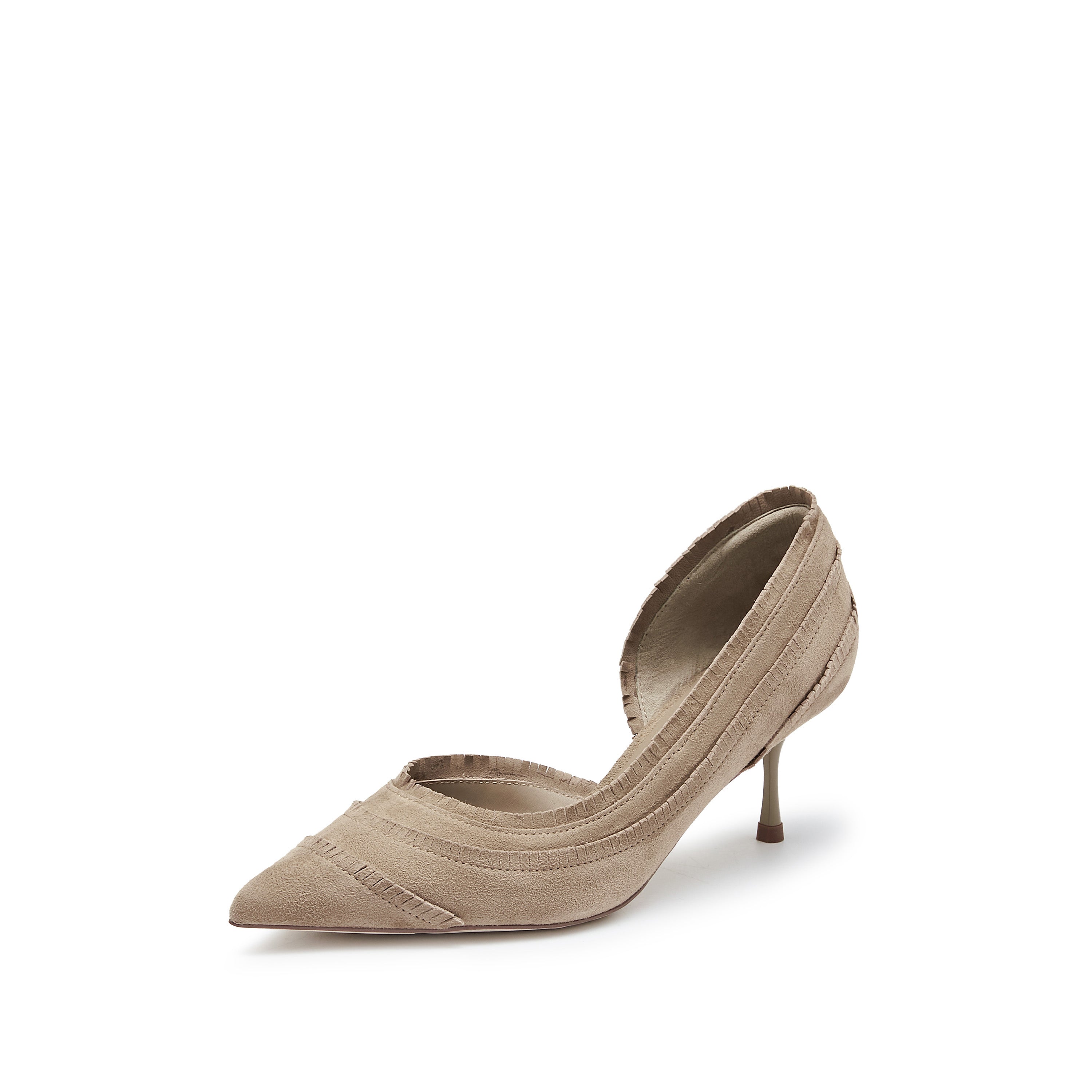 Caramel Suede Tassel Pumps