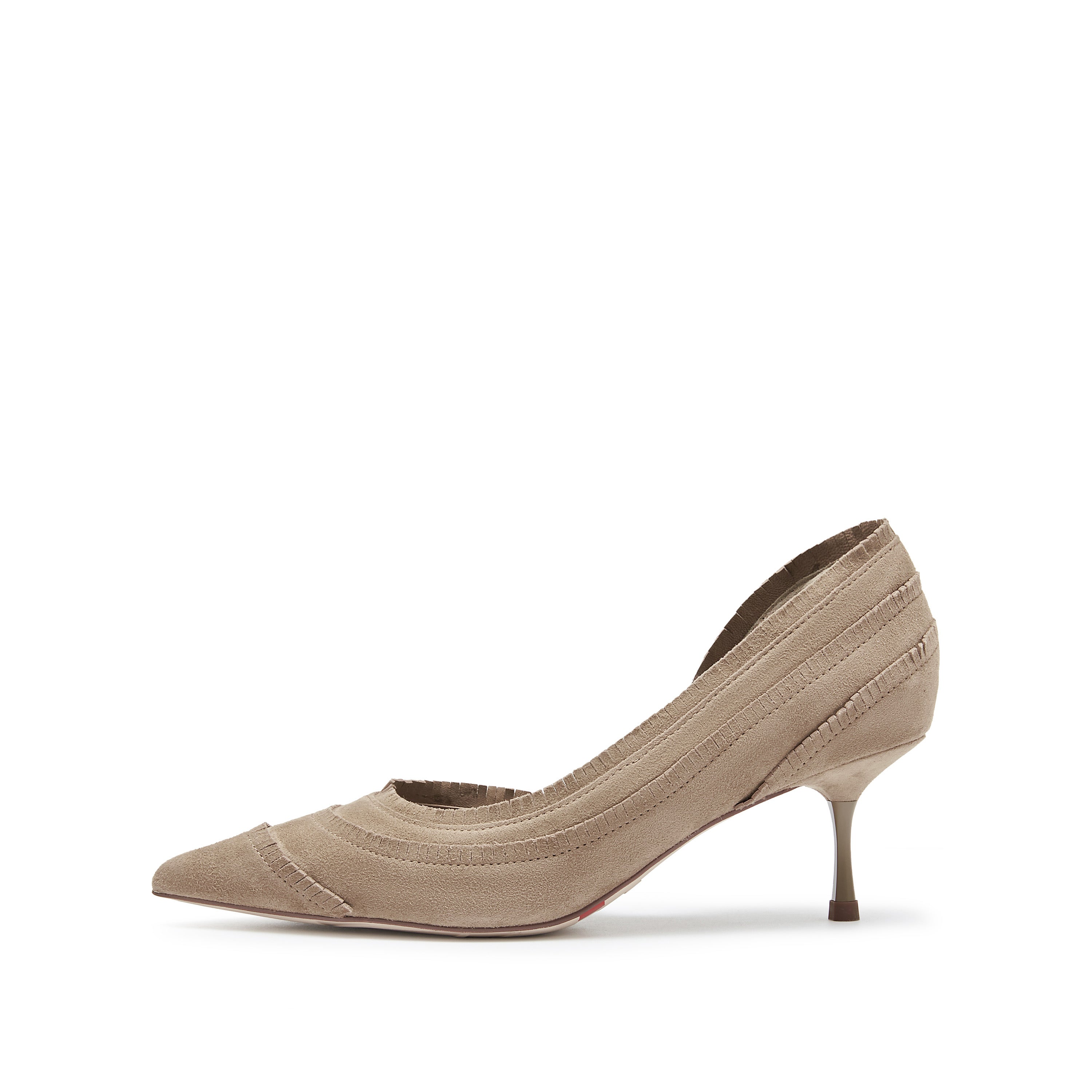 Caramel Suede Tassel Pumps