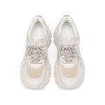 Load image into Gallery viewer, Beige Tone Crystal Lace Up Chunky Sneakers
