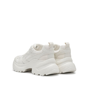 Light Beige Meshed Chunky Sneakers