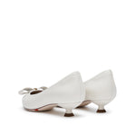 Load image into Gallery viewer, Beige ST Bow Leather Workwear Pumps
