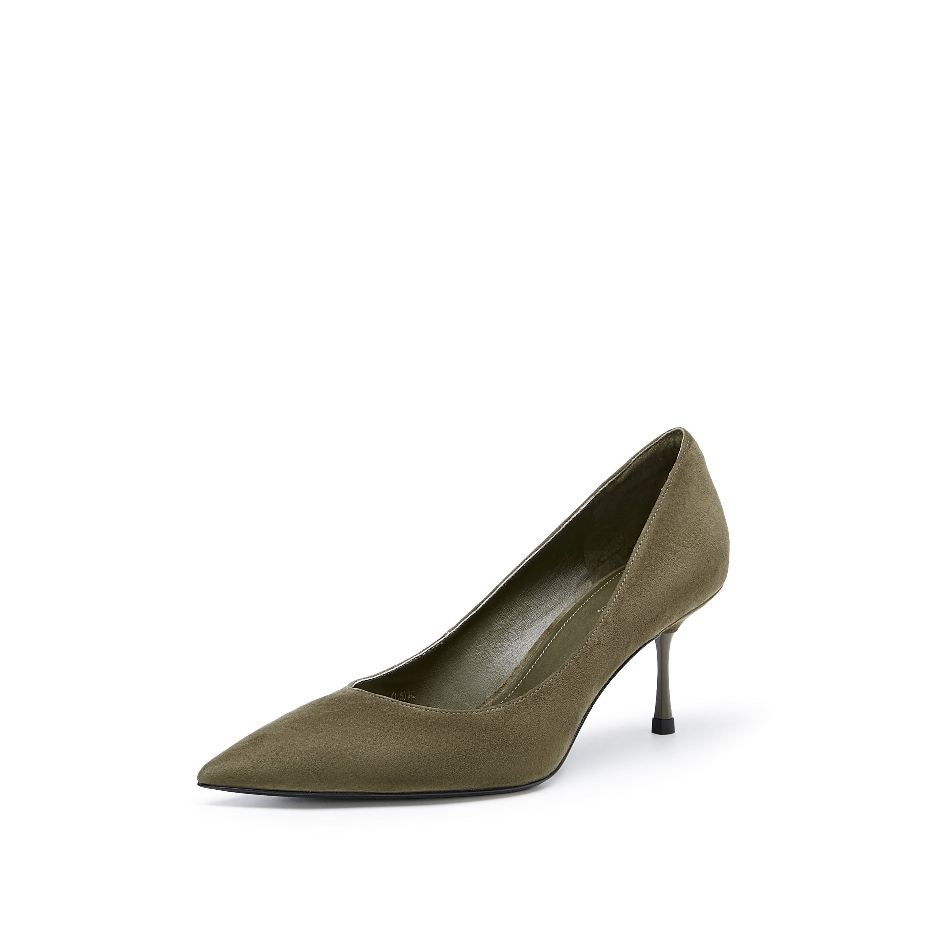 Green Suede Leather Pumps