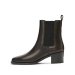 Load image into Gallery viewer, Brown Leather Heeled Ankle Charles Boots
