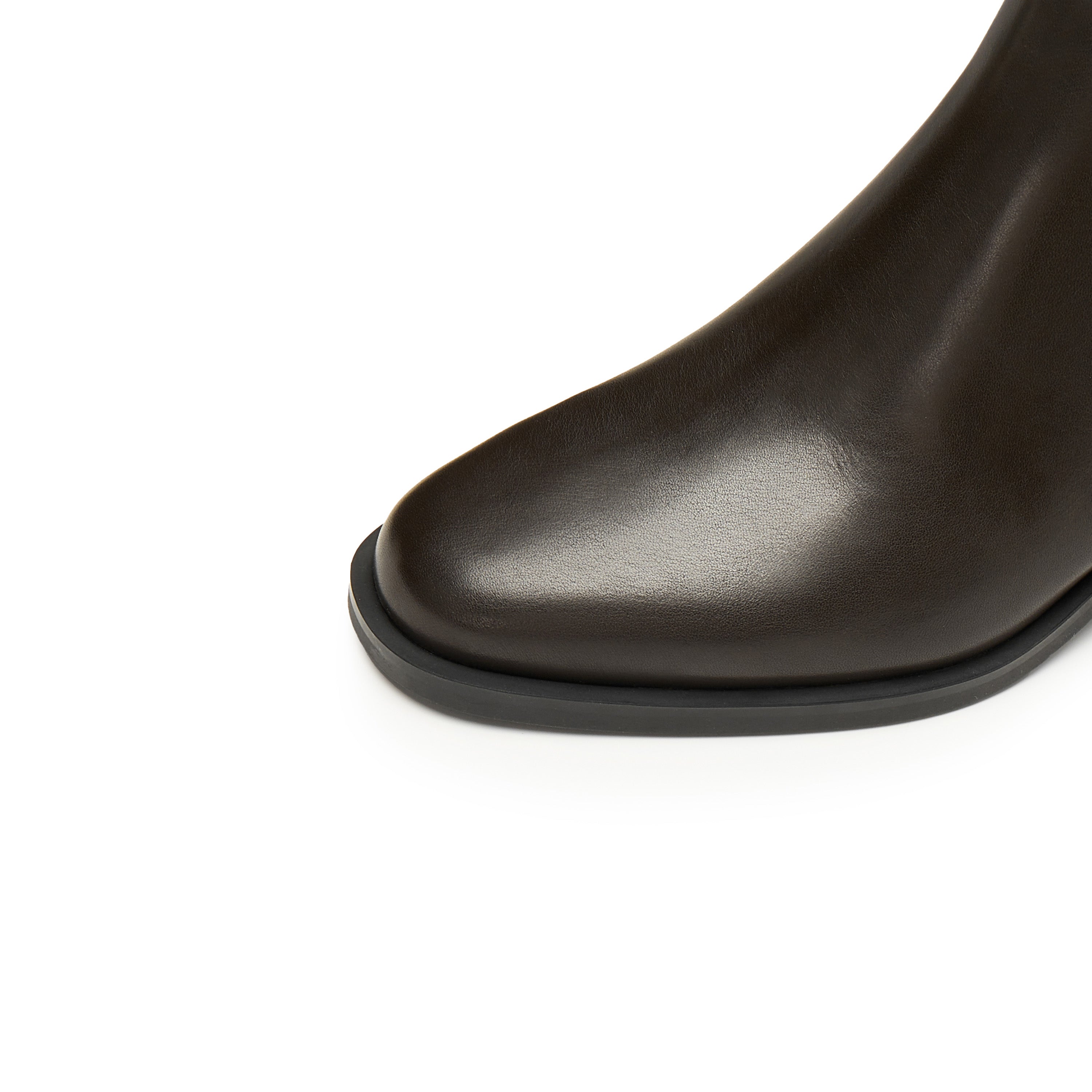 Brown Leather Heeled Ankle Charles Boots