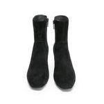 Load image into Gallery viewer, Black Suede Ankle Heeled Sock Boots
