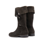 Load image into Gallery viewer, Brown Buttons Under Knee Slouchy Flat Boots
