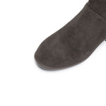 Load image into Gallery viewer, Brown Buttons Under Knee Slouchy Flat Boots
