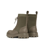 Load image into Gallery viewer, Olive Lace-Up Knitted Chunky Combat Boots
