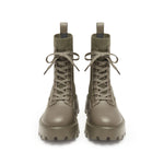 Load image into Gallery viewer, Olive Lace-Up Knitted Chunky Combat Boots
