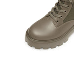 Load image into Gallery viewer, Olive Lace-Up Knitted Chunky Combat Boots
