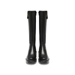 Load image into Gallery viewer, Black ST Leather Platform High Knee Riding Boots
