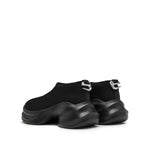 Load image into Gallery viewer, ST X Heliot Emil Black Knitted Slip On Platform Sneakers
