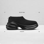 Load image into Gallery viewer, ST X Heliot Emil Black Knitted Slip On Platform Sneakers
