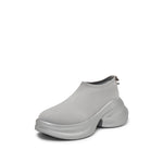 Load image into Gallery viewer, ST X Heliot Emil Grey Knitted Slip On Platform Sneakers
