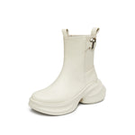 Load image into Gallery viewer, ST X Heliot Emil Beige Platform Leather Charles Boots
