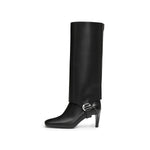 Load image into Gallery viewer, ST X Heliot Emil Removable Leather High Knee Heeled Boots
