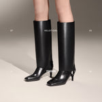 Load image into Gallery viewer, ST X Heliot Emil Removable Leather High Knee Heeled Boots
