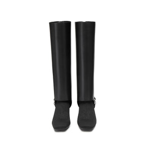 ST X Heliot Emil Removable Knitted High Knee Heeled Boots