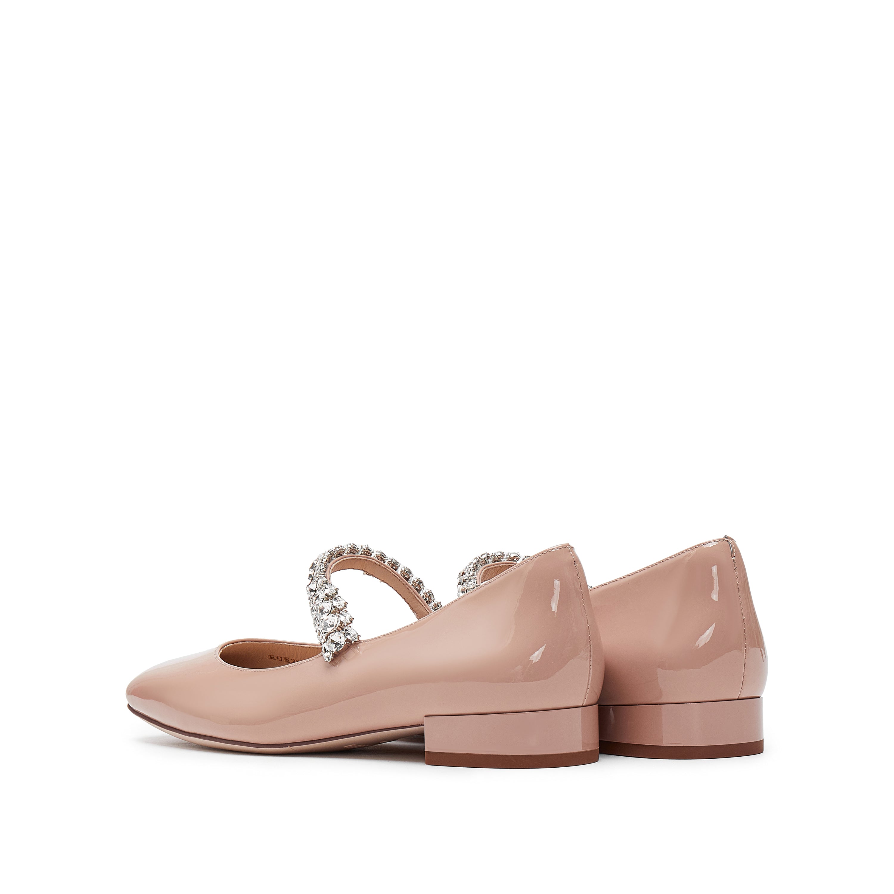 Pastel Patent Crystal Strap Mary Jane Flats