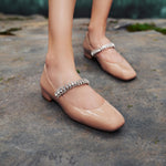 Load image into Gallery viewer, Pastel Patent Crystal Strap Mary Jane Flats
