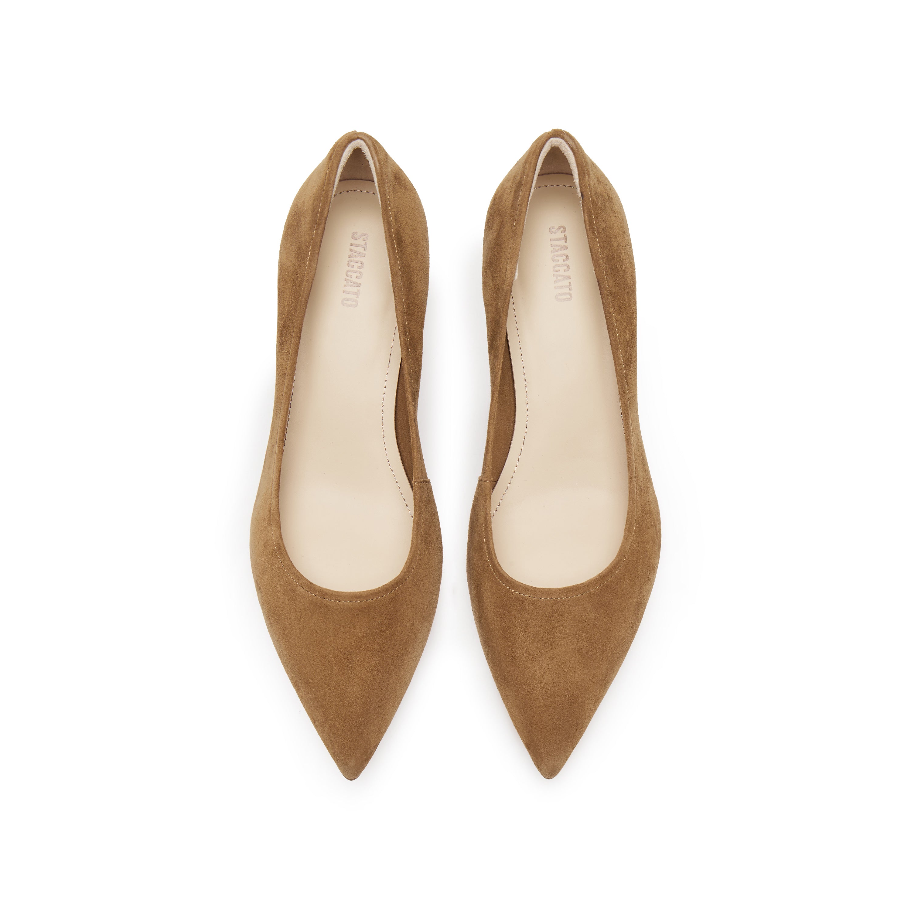 Brown Pointy Suede Pumps