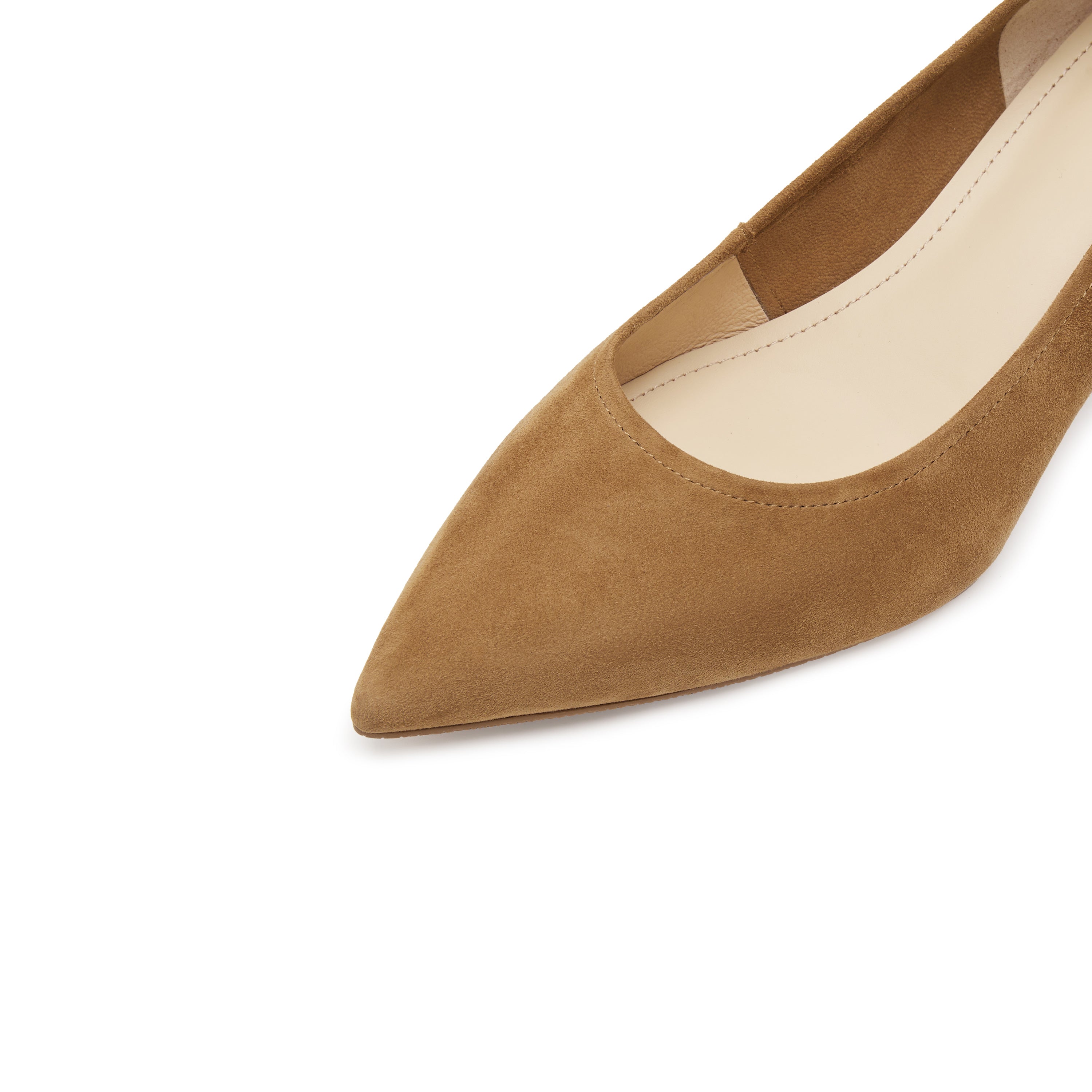 Brown Pointy Suede Pumps
