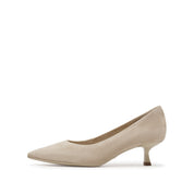 Grey Pointy Suede Pumps