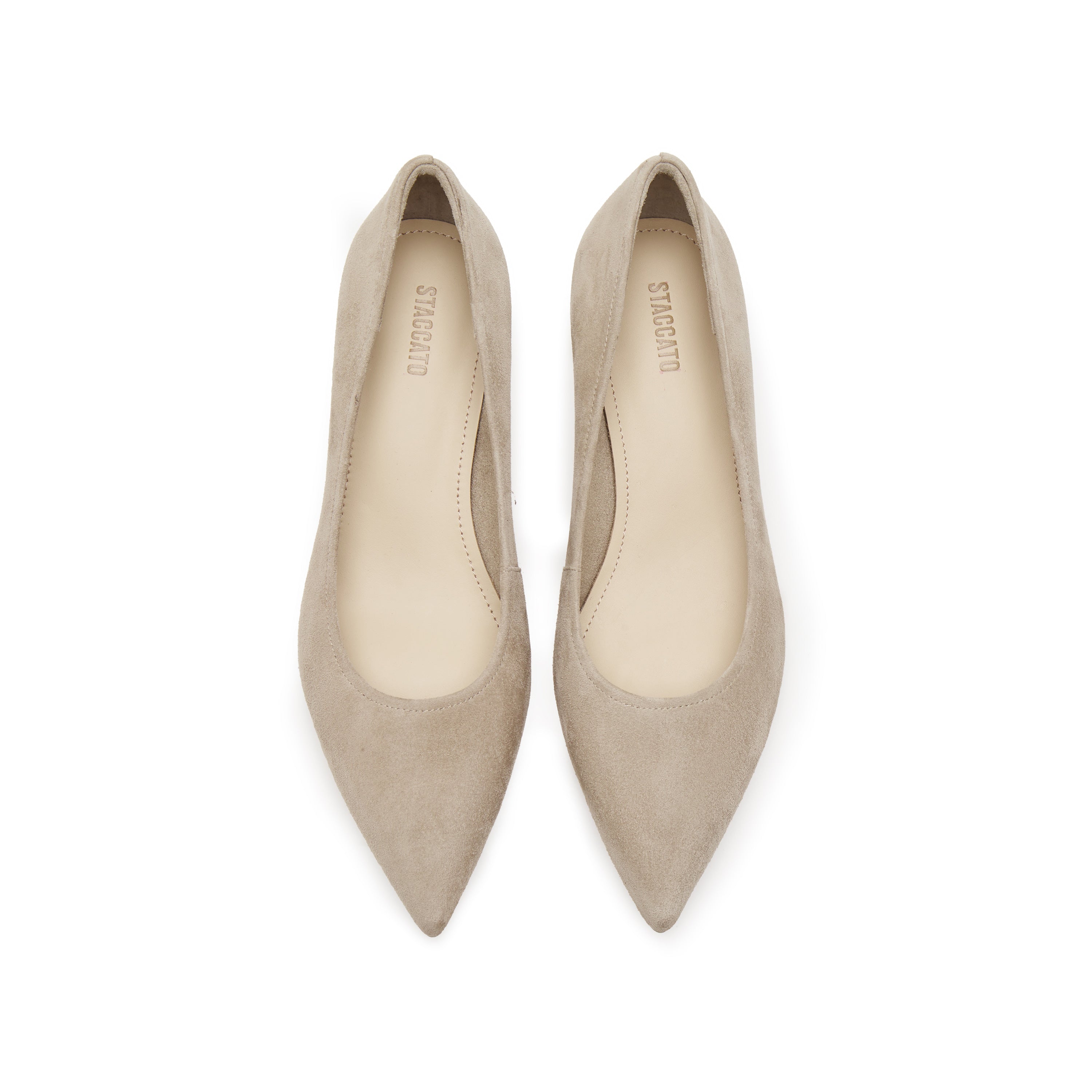Grey Pointy Suede Pumps