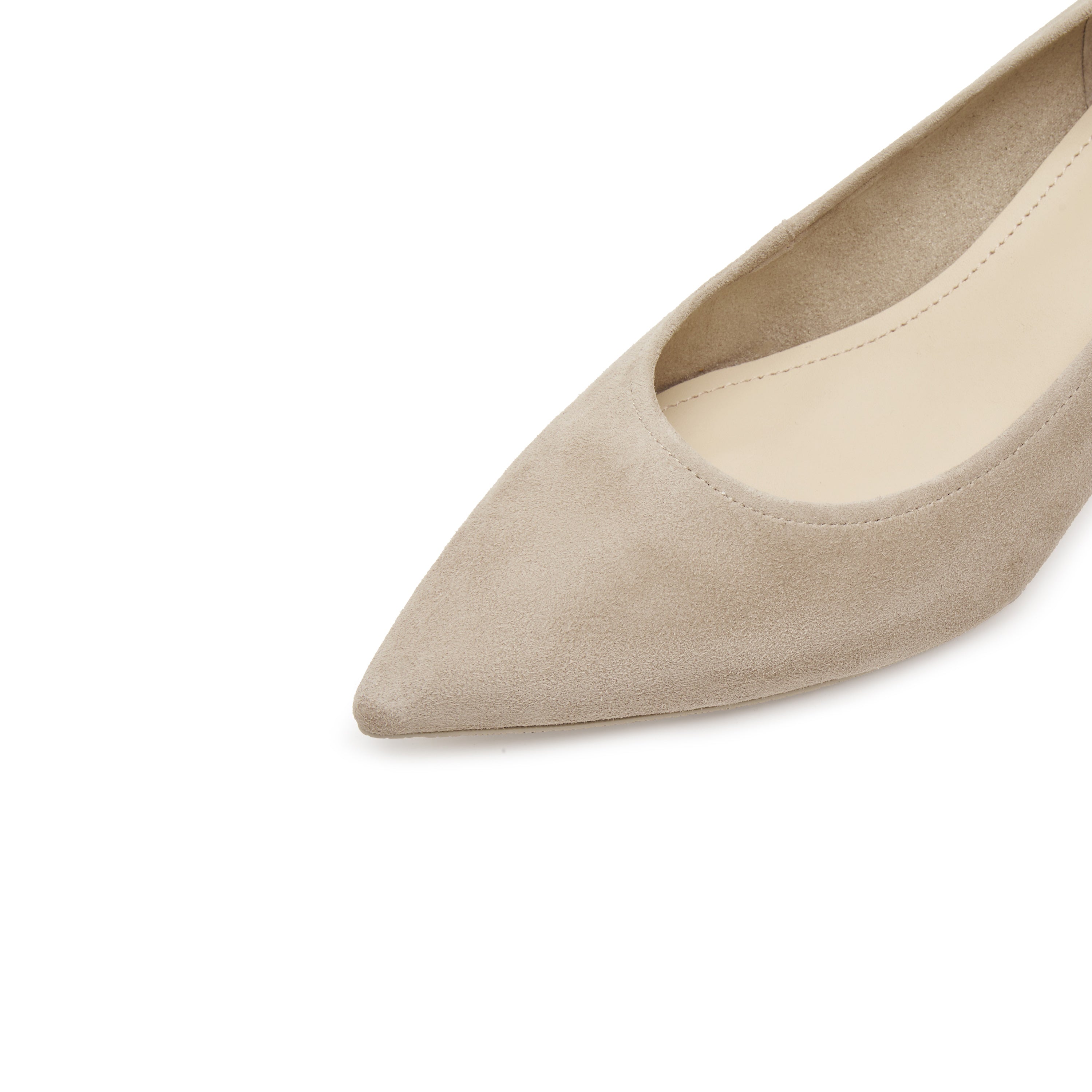 Grey Pointy Suede Pumps