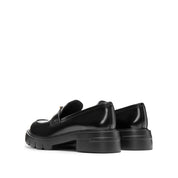 Black Signature Golden Seagull Leather Loafers