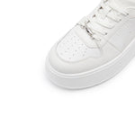 Load image into Gallery viewer, White Glitter Platform Leather Sneakers
