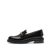 Black Signature Charms Leather Loafers